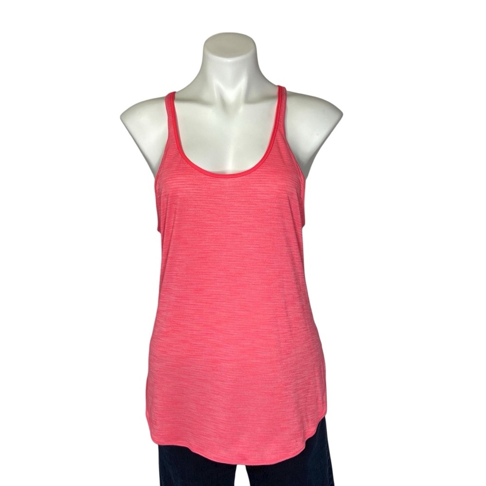 LULULEMON Tank Top What The Sport Singlet Racerback Heathered Electric Coral 10